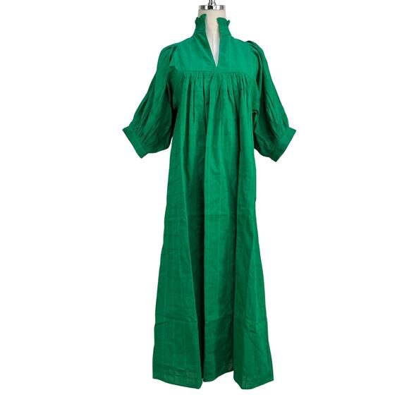 Never A Wallflower Dresses & Skirts - Never A Wallflower High Neck Dress Kelly Green Windowpane Cotton